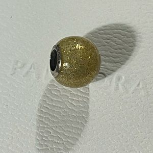Pandora gold glitter charm
